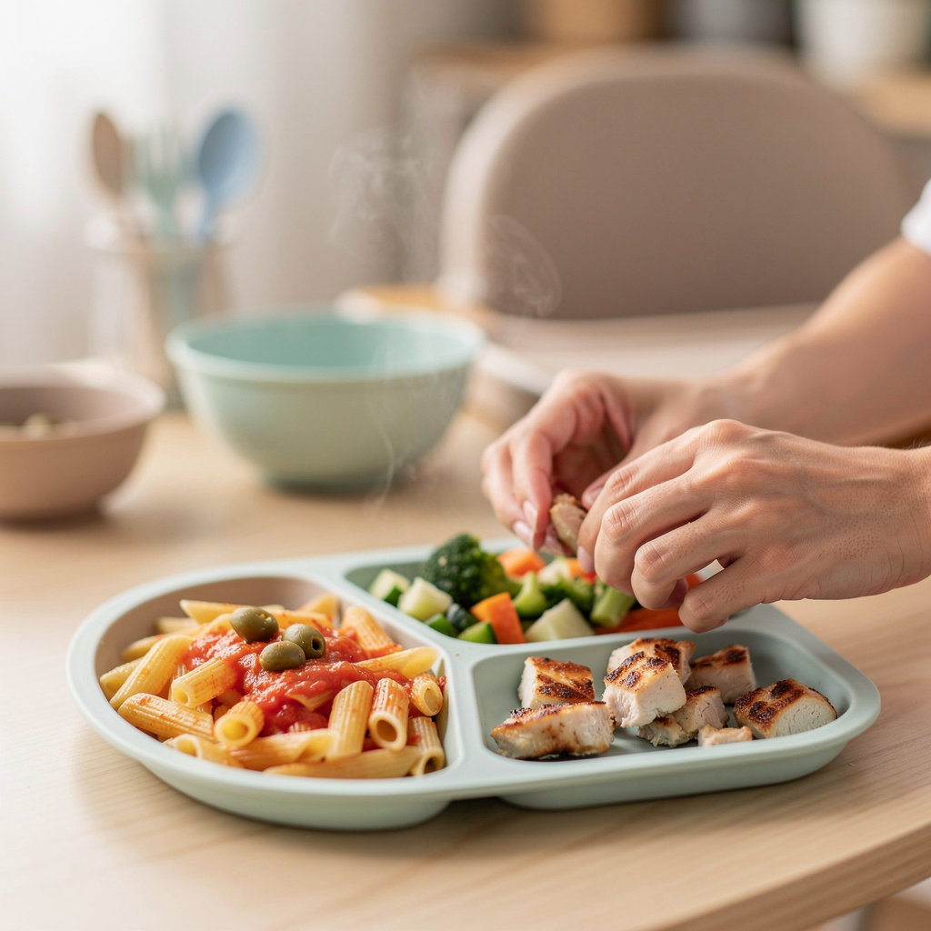 Big Dreams Family Daycare in San Diego serving fresh, nutritious Italian-inspired meals to toddlers and infants